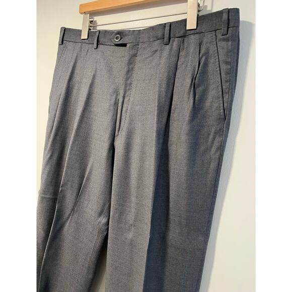Brioni Moudi Super 150s Men's Pleated Dress Pants Gray Size 38R JP - Picture 4 of 14